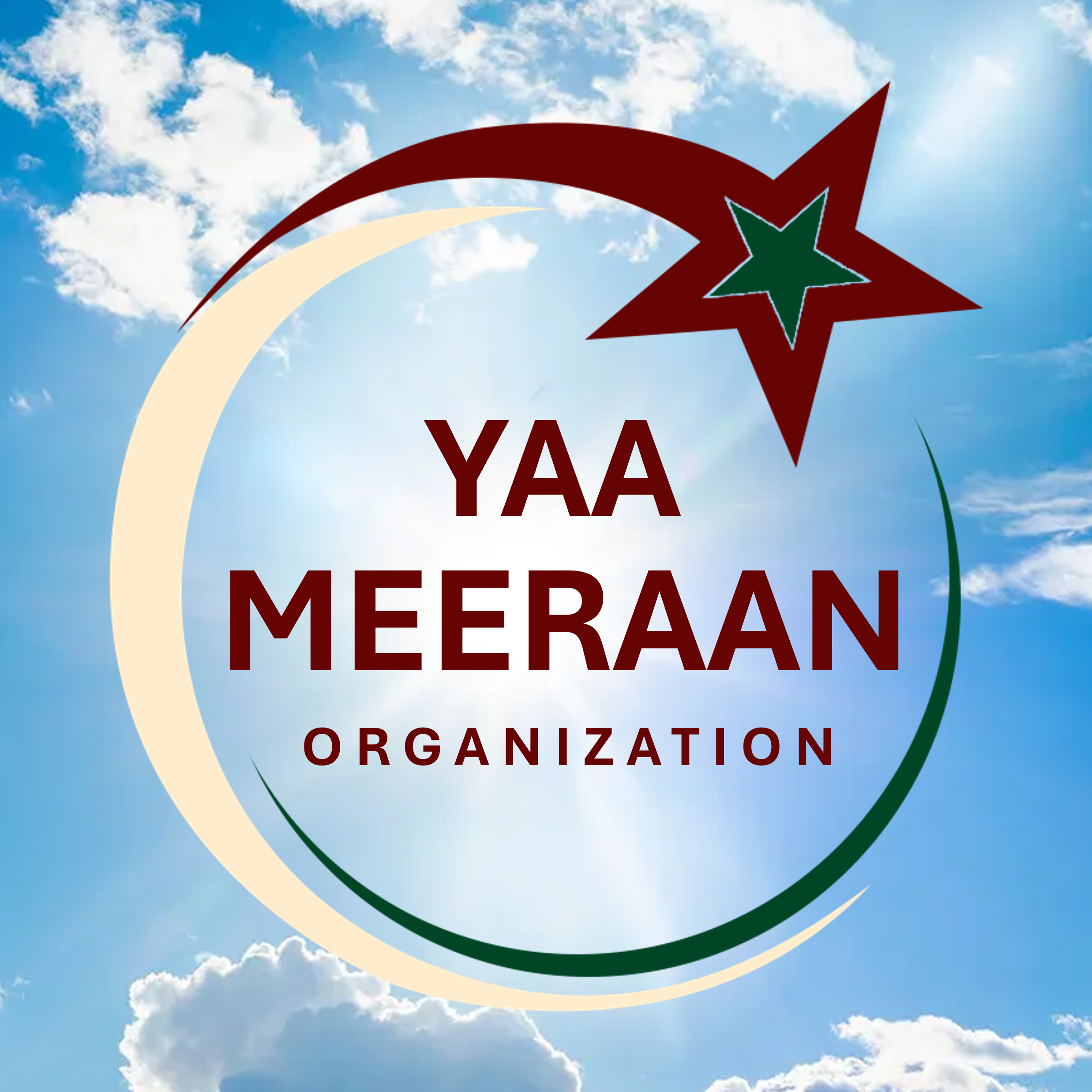 Yaa Meeraan organization logo with sky background